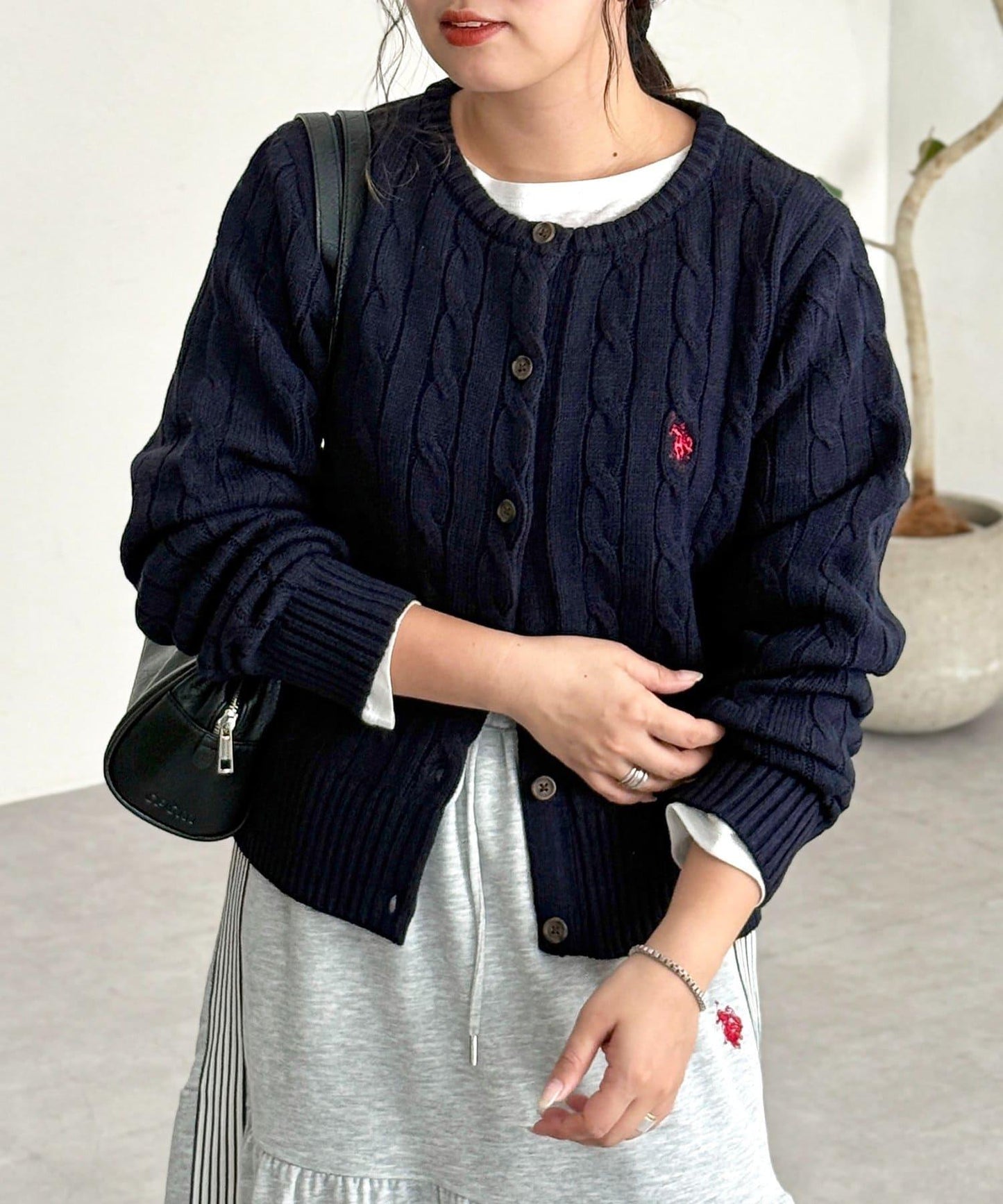 【U.S. POLO ASSN.】麻花針織開衫