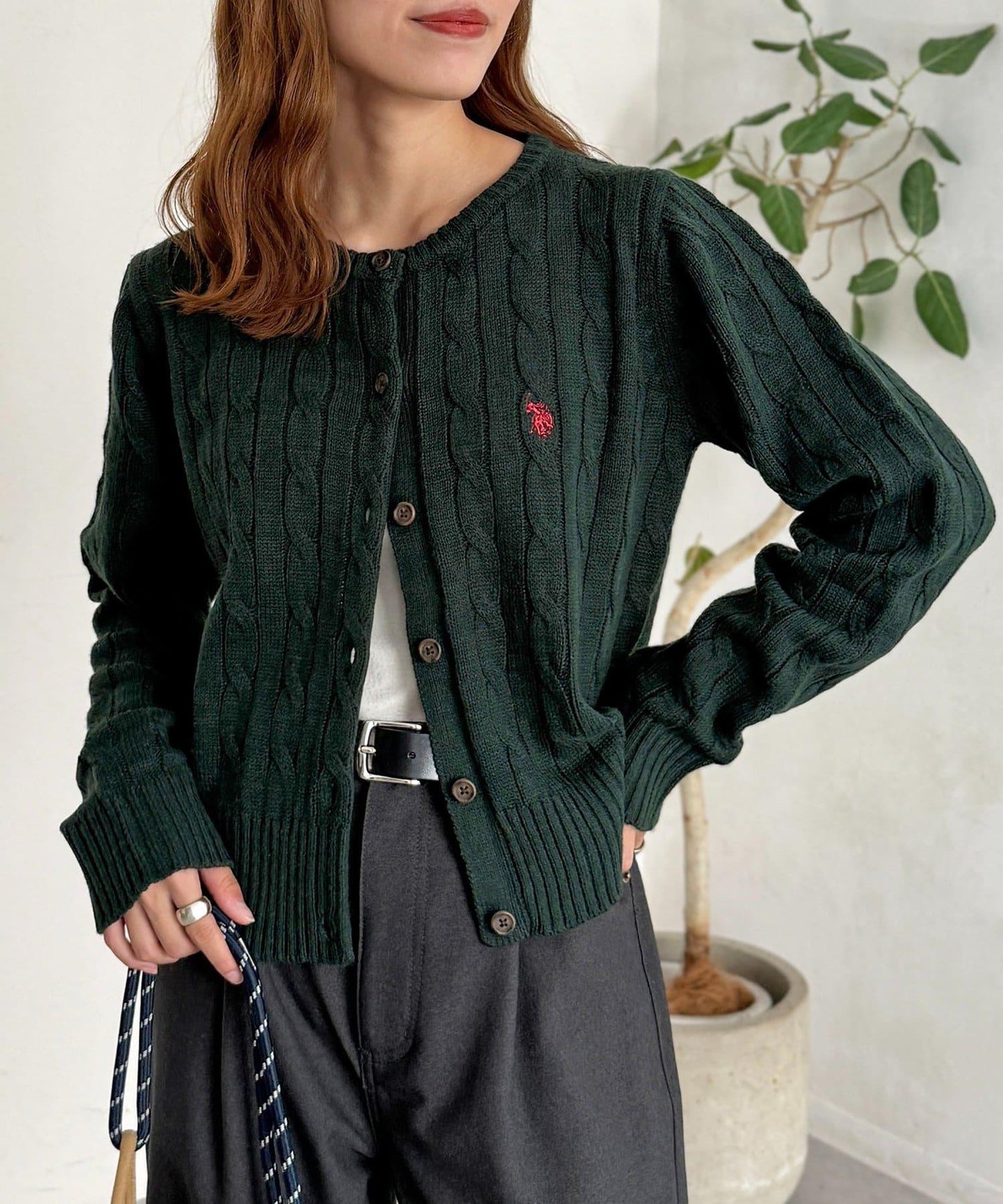 【U.S. POLO ASSN.】麻花針織開衫