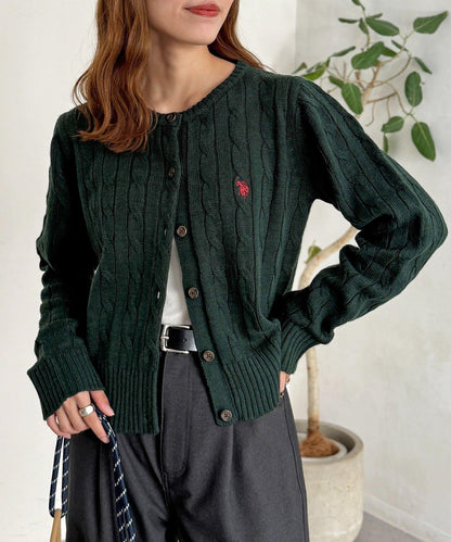 【U.S. POLO ASSN.】麻花針織開衫