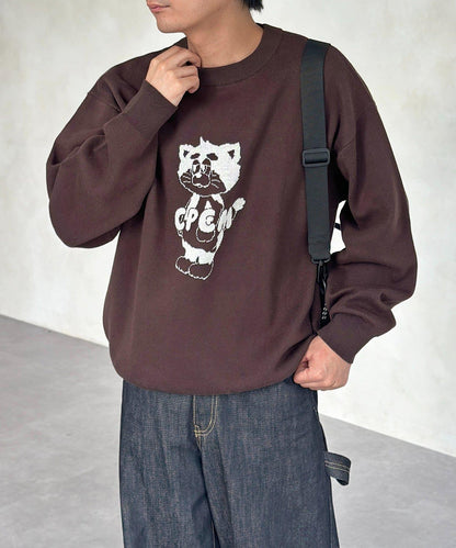 【ANYMAL】吉祥物角色衛衣風針織衫