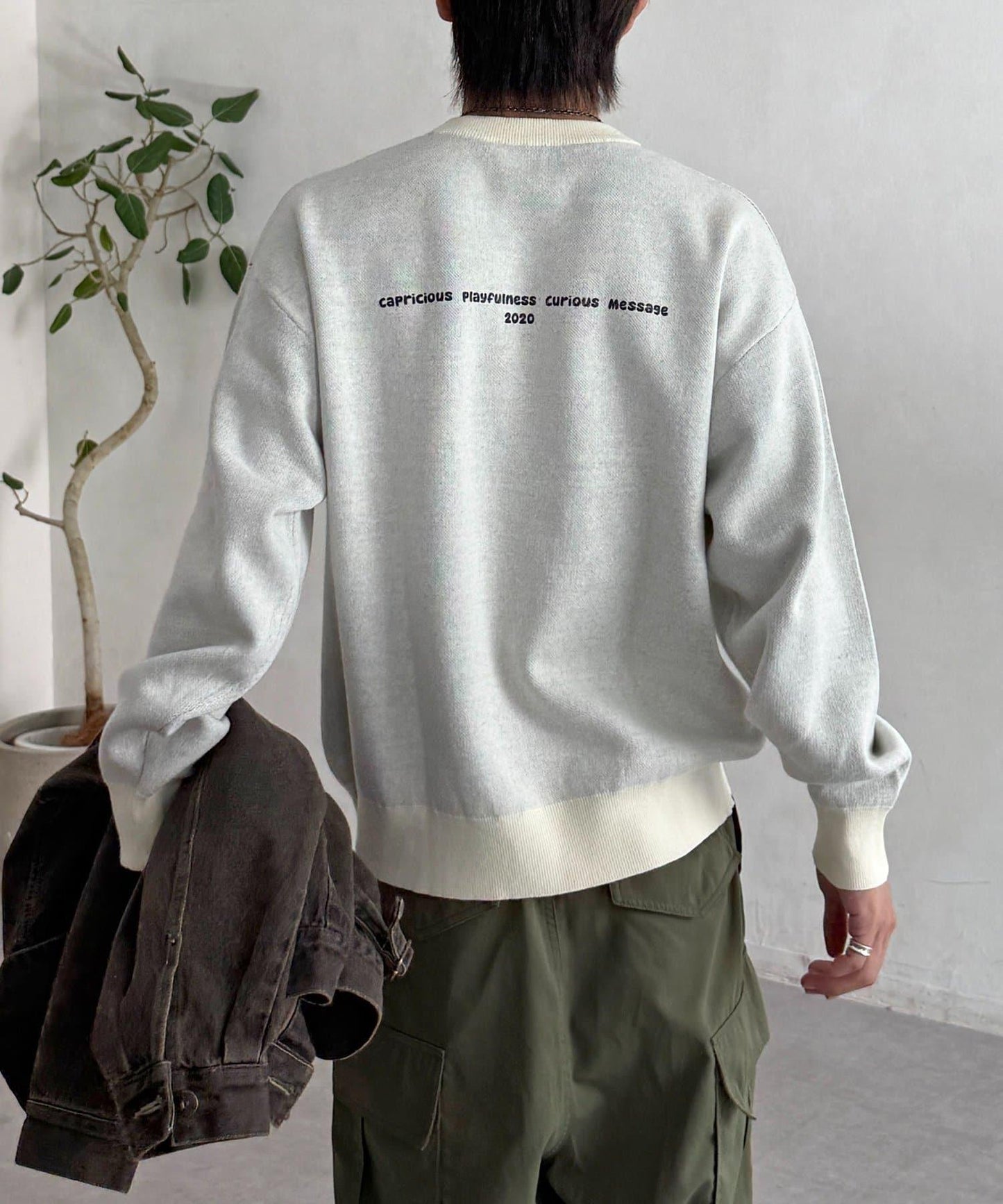 【ANYMAL】吉祥物角色衛衣風針織衫