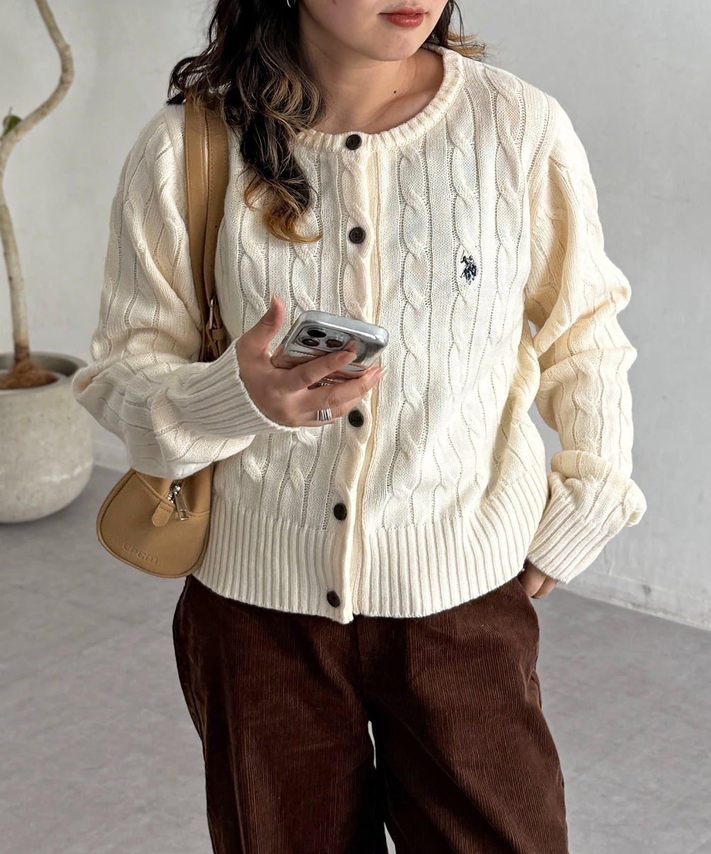 【U.S. POLO ASSN.】麻花針織開衫