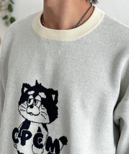 【ANYMAL】吉祥物角色衛衣風針織衫