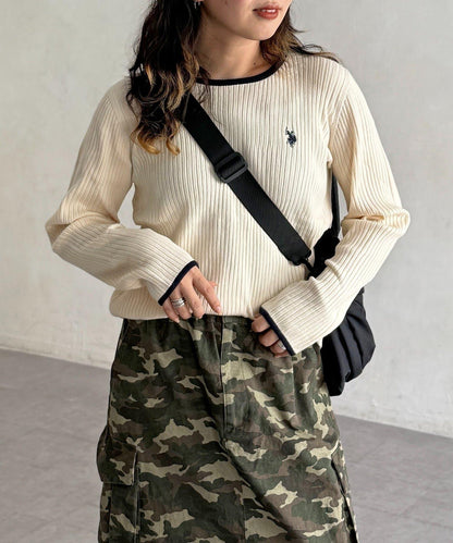 【U.S. POLO ASSN.】圓領羅紋針織衫