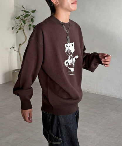 【ANYMAL】吉祥物角色衛衣風針織衫