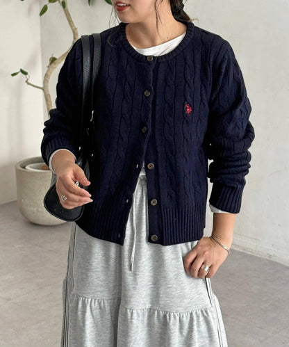 【U.S. POLO ASSN.】麻花針織開衫