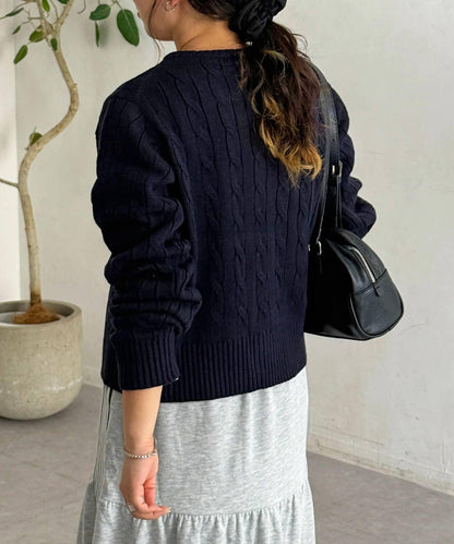 【U.S. POLO ASSN.】麻花針織開衫