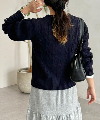 【U.S. POLO ASSN.】麻花針織開衫