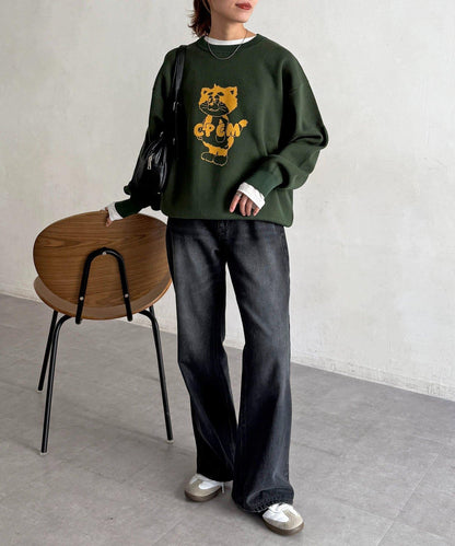 【ANYMAL】吉祥物角色衛衣風針織衫