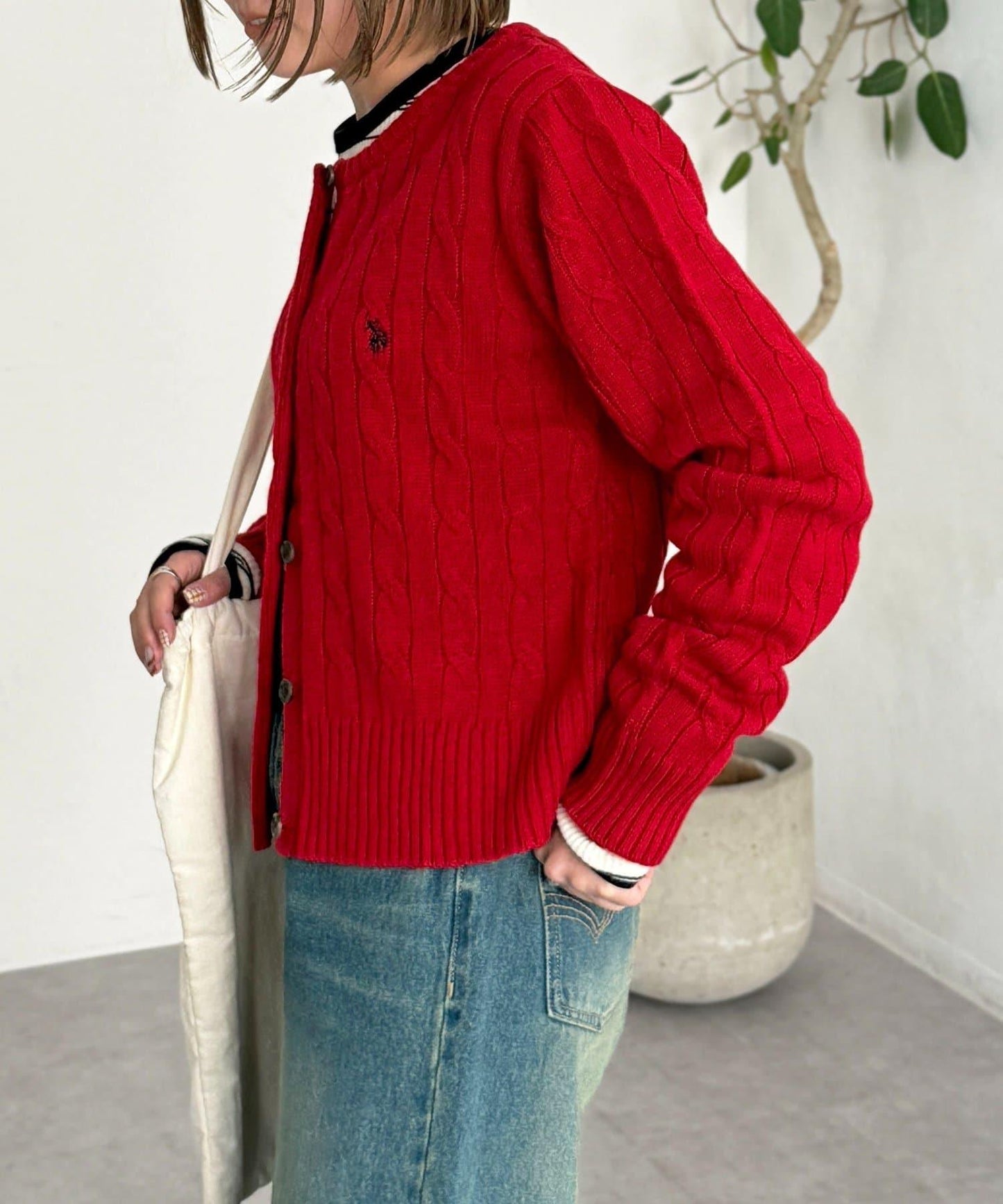 【U.S. POLO ASSN.】麻花針織開衫