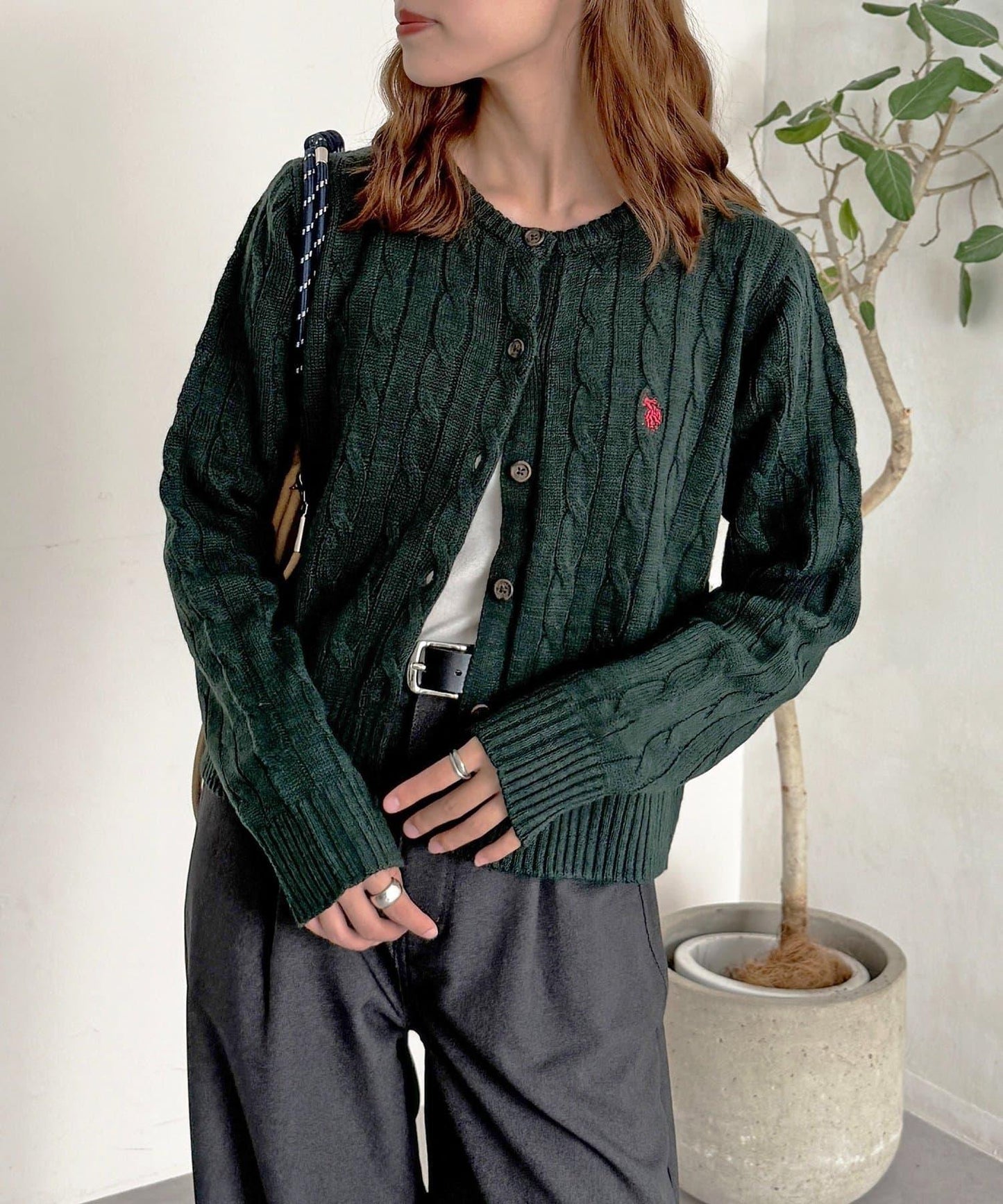 【U.S. POLO ASSN.】麻花針織開衫