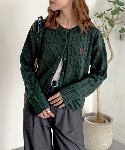 【U.S. POLO ASSN.】麻花針織開衫