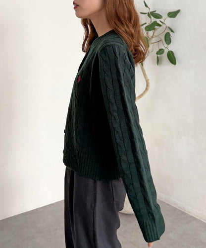 【U.S. POLO ASSN.】麻花針織開衫