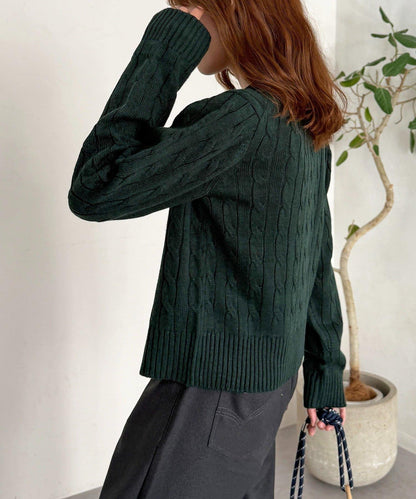 【U.S. POLO ASSN.】麻花針織開衫