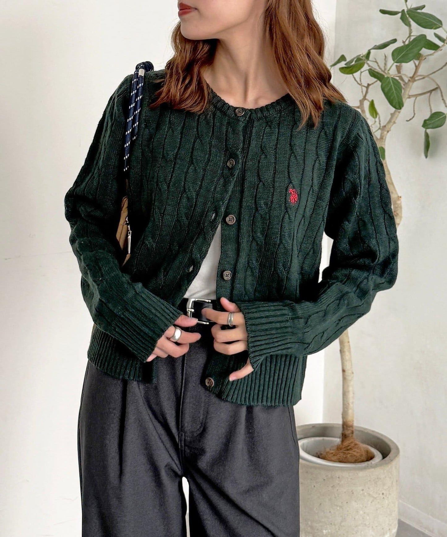 【U.S. POLO ASSN.】麻花針織開衫