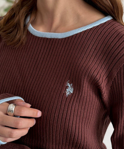 【U.S. POLO ASSN.】圓領羅紋針織衫