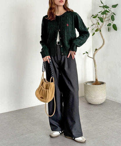 【U.S. POLO ASSN.】麻花針織開衫