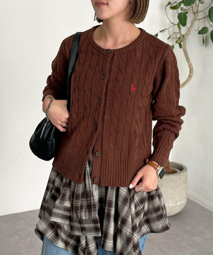 【U.S. POLO ASSN.】麻花針織開衫