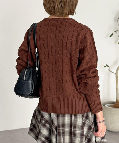 【U.S. POLO ASSN.】麻花針織開衫