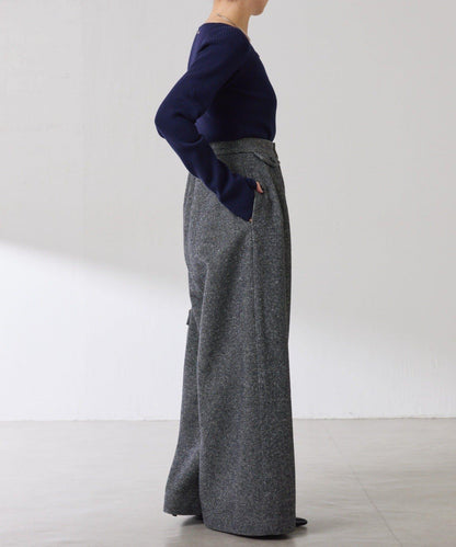 【高級感】深方領羅紋針織衫