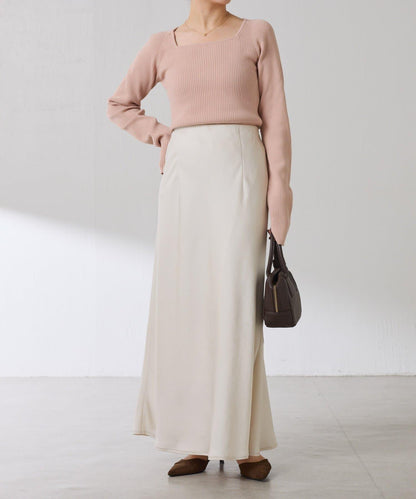 【高級感】深方領羅紋針織衫