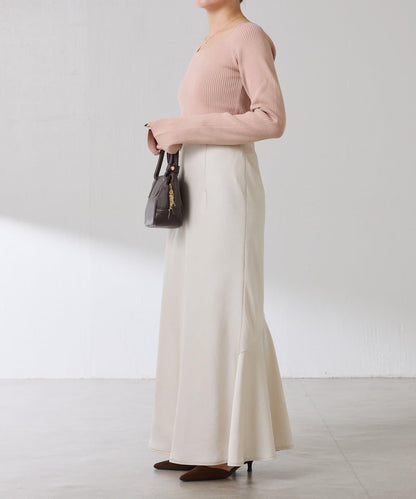 【高級感】深方領羅紋針織衫