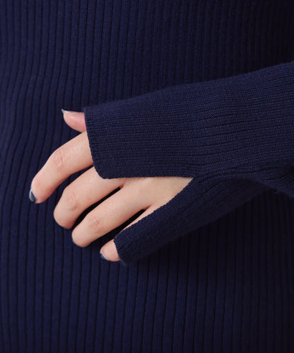 【高級感】深方領羅紋針織衫