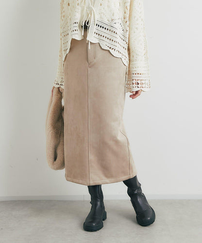 美麗剪影◎麂皮窄裙