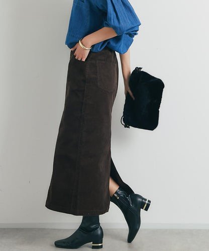百搭燈芯絨長裙