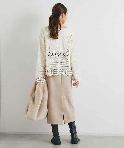 美麗剪影◎麂皮窄裙