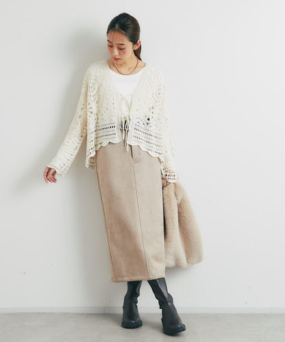 美麗剪影◎麂皮窄裙