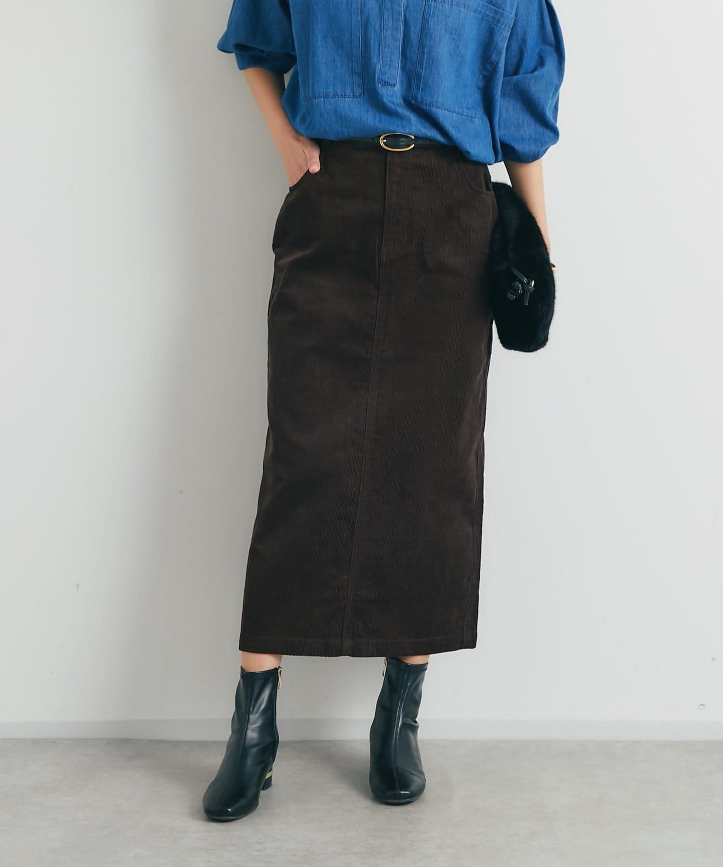 百搭燈芯絨長裙