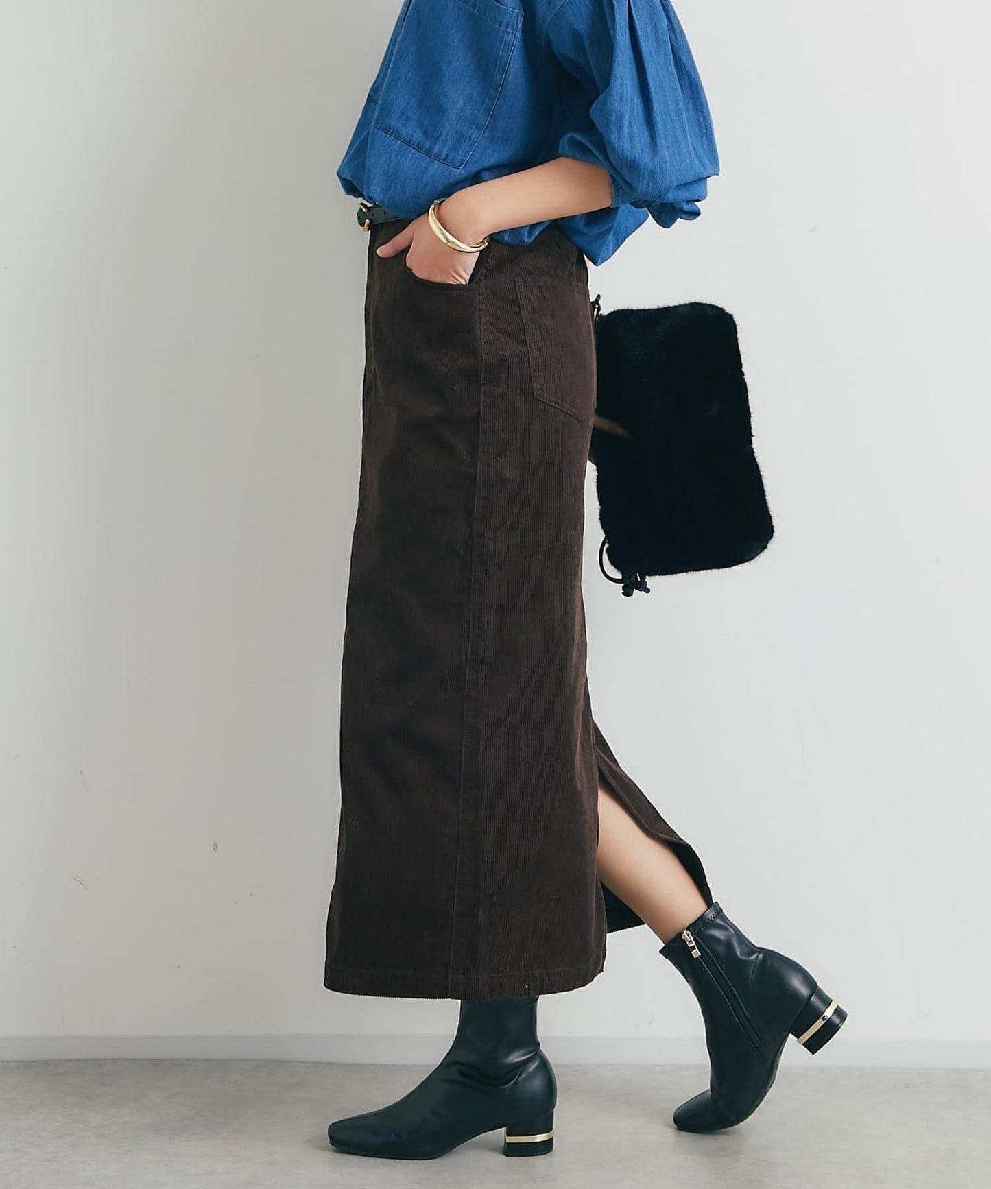 百搭燈芯絨長裙