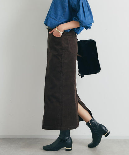 百搭燈芯絨長裙