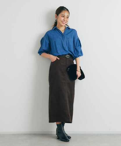 百搭燈芯絨長裙