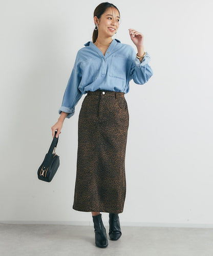 美麗剪影◎麂皮窄裙