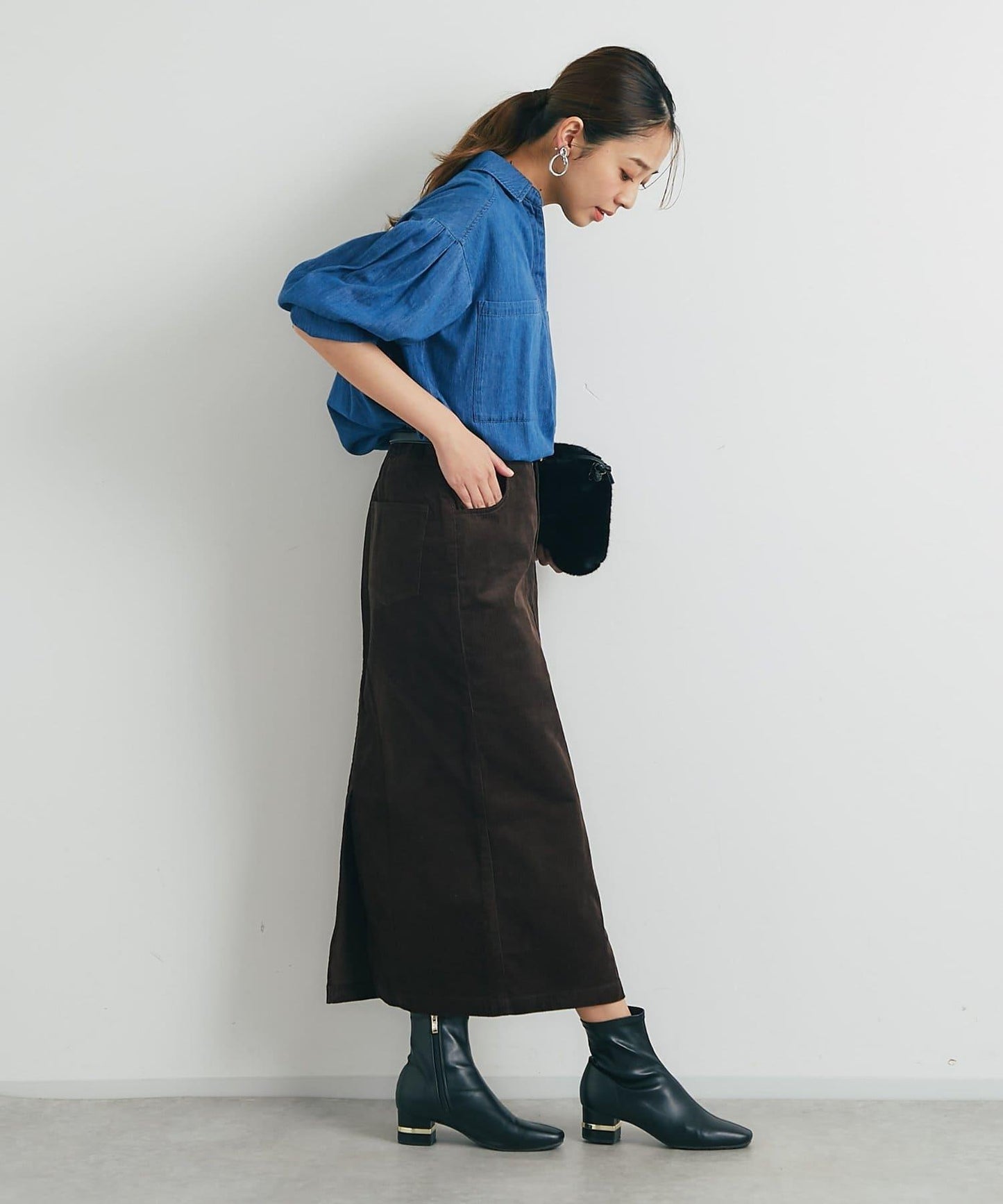 百搭燈芯絨長裙