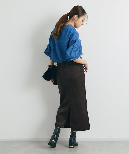 百搭燈芯絨長裙