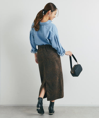 美麗剪影◎麂皮窄裙