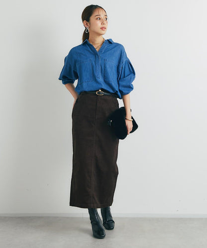 百搭燈芯絨長裙