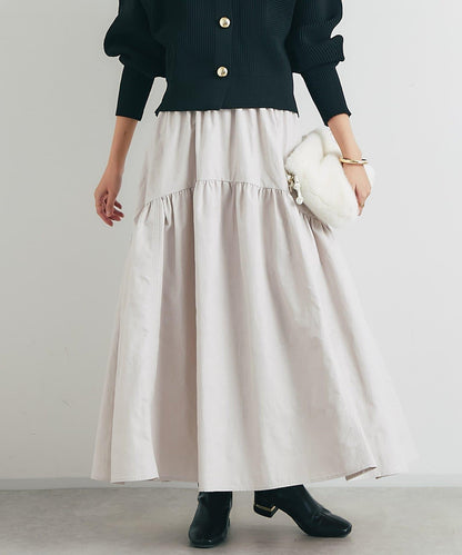 復古風格優雅可愛拼接設計仿舊工藝半身裙