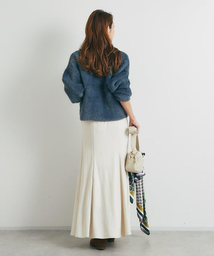 女性優雅版型褶皺美人魚裙