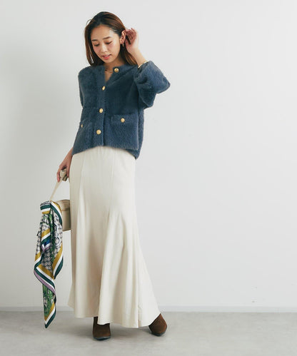 女性優雅版型褶皺美人魚裙