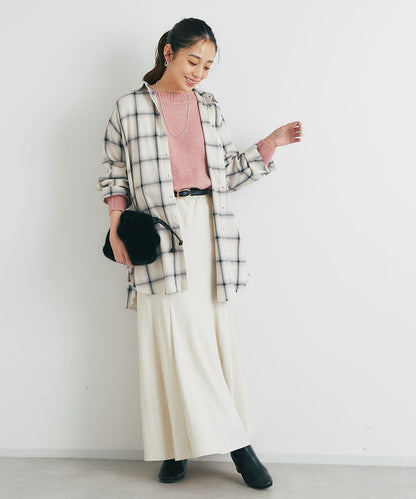 《こなれ感を演出》先染漸變格子襯衫