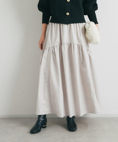 復古風格優雅可愛拼接設計仿舊工藝半身裙