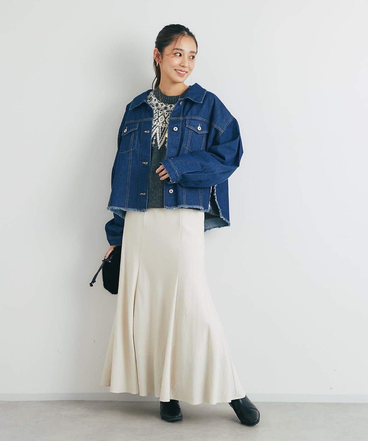 女性優雅版型褶皺美人魚裙