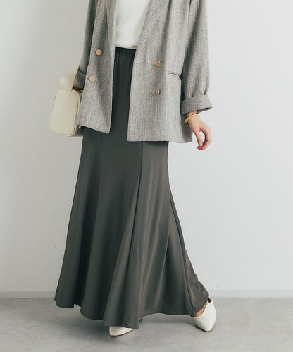 女性優雅版型褶皺美人魚裙