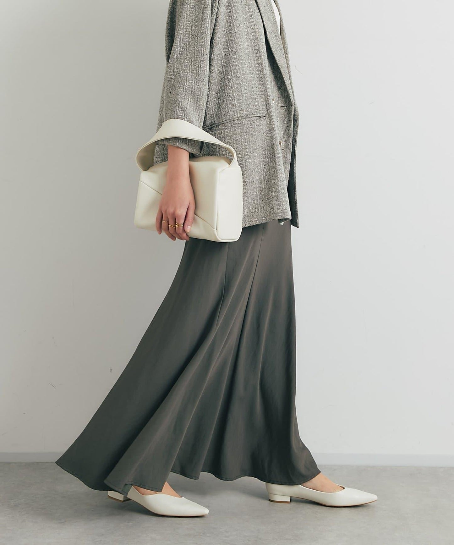 女性優雅版型褶皺美人魚裙