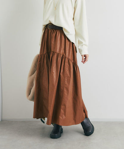 復古風格優雅可愛拼接設計仿舊工藝半身裙