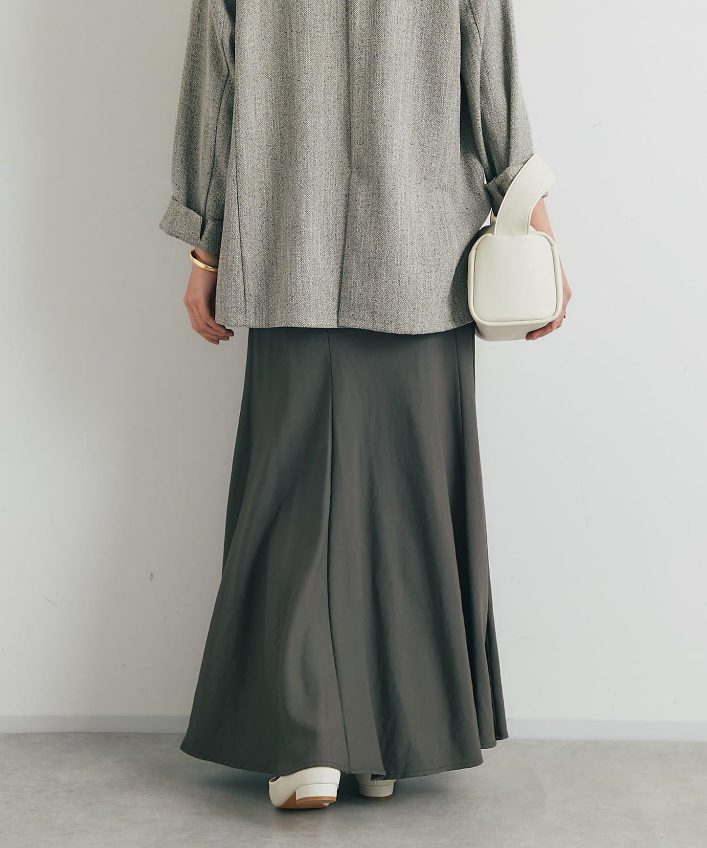 女性優雅版型褶皺美人魚裙